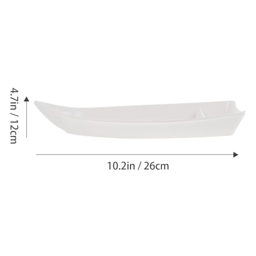 Bandeja para sushi melamina forma barco estilo japonés miniatura 2