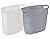 Feiupe Small Trash Can Bathroom Wastebasket Garbage Can for Kitchen Office Bathroom Bedroom (White+Gray, 2.6 Gallon(2 Pack))