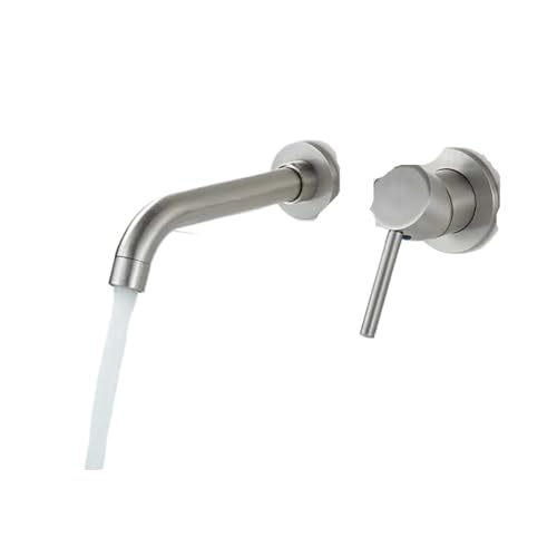 Robinet de lavabo blanc pivotant CMBSSTFC mitigeur mural encastrable baignoire