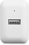 Amazon Basics 12W Un seul port USB-A Chargeur mural (2.4A) pour les téléphones (iPhone 15/14/13/12/11/X, Samsung, et plus), non-PPS, blanc