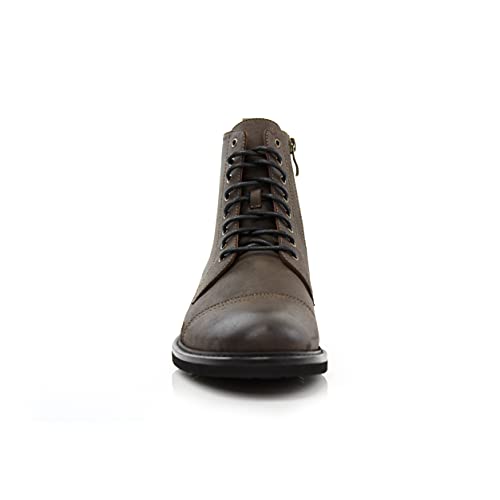 Image of Polar Fox Men's Ankle Dress Boots | Lace-up Casual Fashion Boot Collection | Cap Toe & Plain Toe Styles |