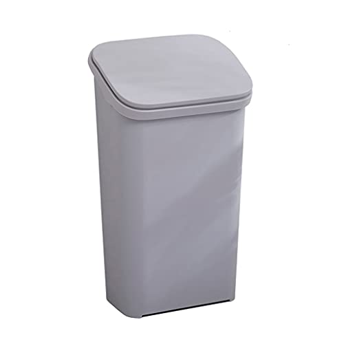 Step Trash Large-Capacity Paper Basket with Lid Shake Lid Household Trash Can Toilet Bathroom Living Room Bedroom Kitchen Trash Can with Lid Garbage Container (Size : B-Large) (A)