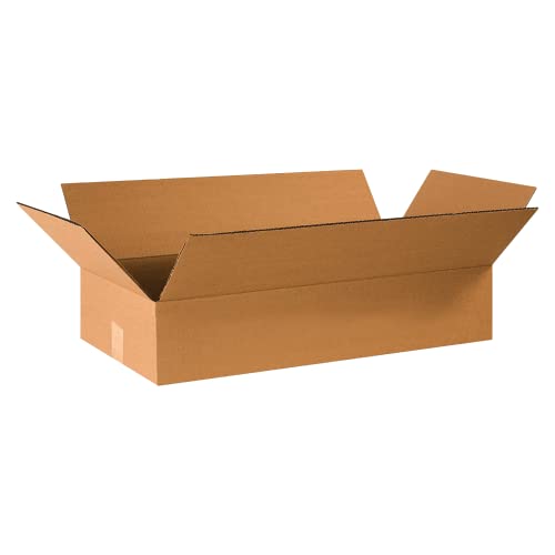 Image of TAPE LOGIC 24x12x4 Flat Corrugated Boxes, Flat, 24L x 12W x 4H, Pack of 25 | Shipping, Packaging, Moving, Storage Box for Home or Business, Strong Wholesale Bulk Boxes