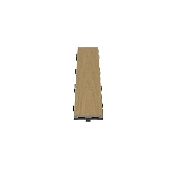 NewTechWood UltraShield Naturale Composite Deck Tile Single Slat, 3 in. x 1 ft., Australian Red Cedar, 4-Pack