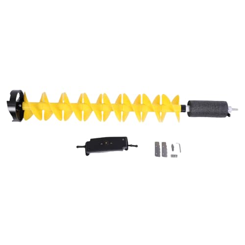 Aolidsive Tarière à Glace électrique de 6 Pouces, Foret en Nylon Léger et Robuste avec Lames en Acier allié et Tube Flottant, pour le Forage de Couche de Glace épaisse en Eau Profonde en