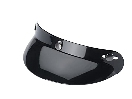 Global Trade Visiera Frontino a 3 Bottoni Compatibile con Caschi Jet - Frontino universale Compatibile con Caschi BILTWELL DMD BANDIT YAM AFX TORX - Nero