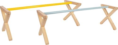 Small Foot Cavaletti Set d'obstacles pour Enfants en Bois, Obstacles