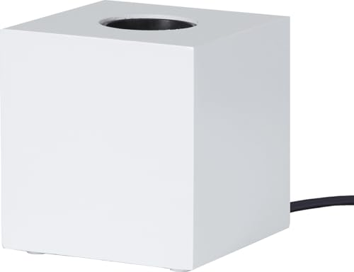Holzleuchte 'Kub', E27 Fassung Farbe: weiss, mit Schalter ca. 9 cm x 9 cm (...
