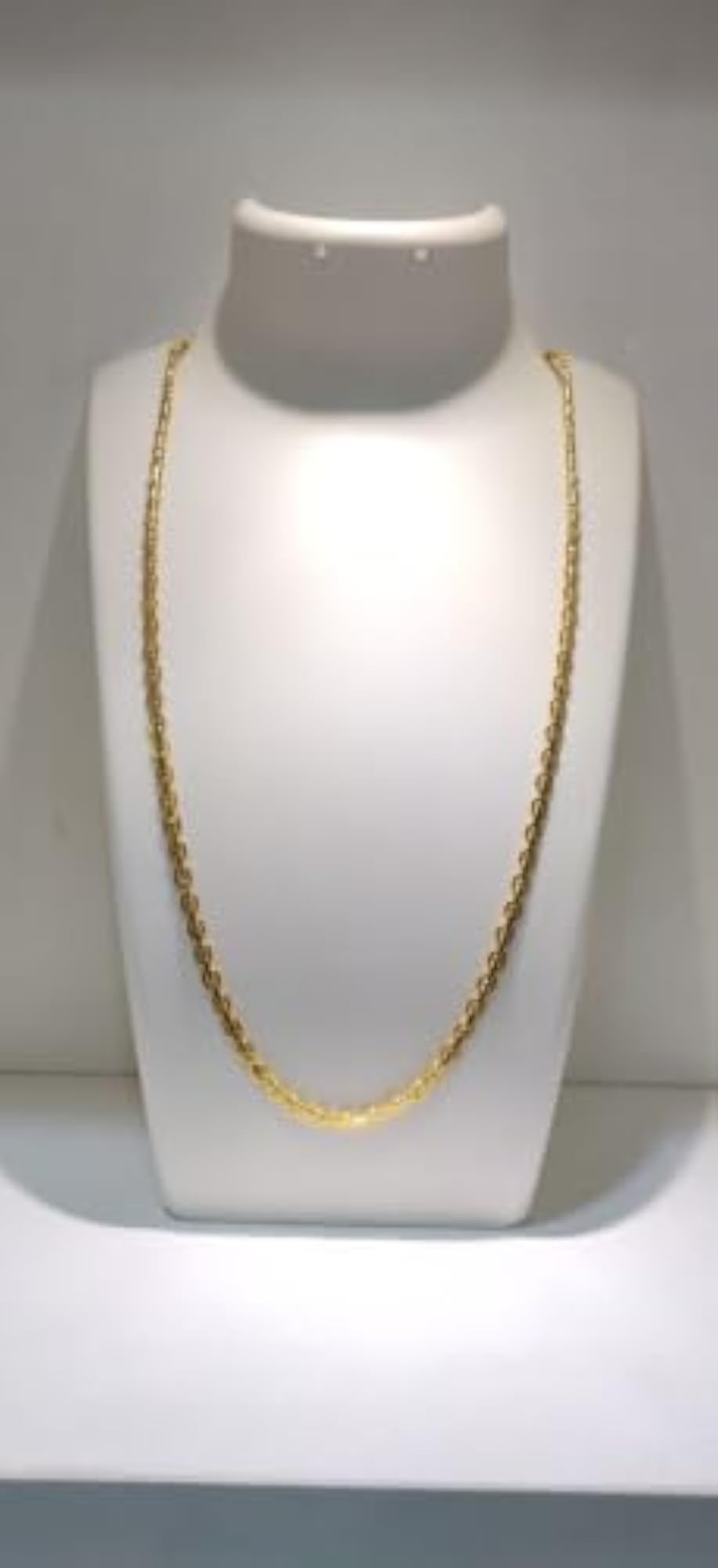 Men's Gold Plated Chain Necklace, Elegant Design