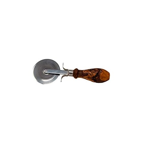 Beautiful pizza cutter, pizza roller, pizza knife, pizza cutter made of real olive wood Cover