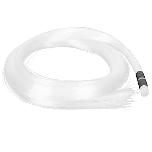 300Pcs 6.6ft PMMA Plastic Optical Fiber Cable 0.03in Diameter Strands Side Curtain for Waterfall Light Engine Driver Source Used for Making Curtains, Screens, Suspended Ceilings