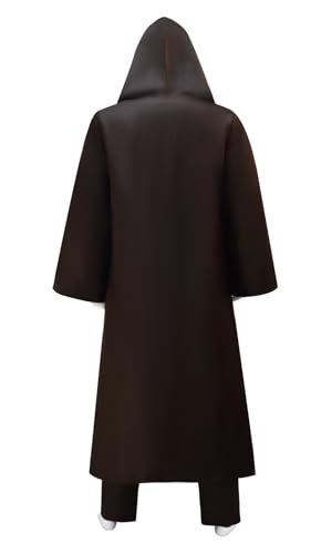 Men's Tunic Costume Adult Halloween Anakin Costume Tunic Hooded Robe Outfits Cosplay Full Set Uniform4