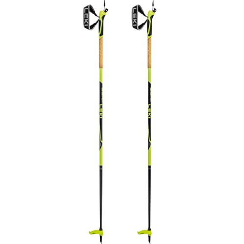  Leki Bastoncini da Sci Mezza Train, Neonyellow-Black-White, 115CM