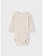 NAME IT Baby-Mädchen Nbfwossa Wool/Silk Rib Ls Body Langarmbody, Rosa, 62