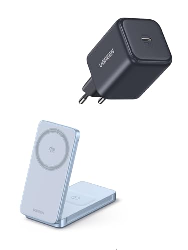 Chargeur Induction MagFlow Qi2 25W et Port USB C 45W Rapide UGREEN Double