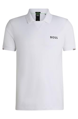 BOSS ストライプ テニスTシャツ テイラー フリッツ ホワイト BOSS ストライプ テニスTシャツ テイラー フリッツ ホワイト BOSS