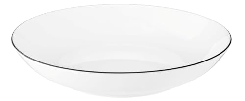 Seltmann Weiden 001.737148 Lido Tafelservice - 6 Essteller + 6 Suppenteller - 12-tlg. - Black Line
