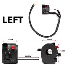 Interruptor de motocicleta impermeable para control de luces de manillar izquierdo 2