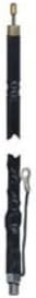 Wilson Antenna 305-489 Silver Load FGT Series Black 5' Fiberglass Whip