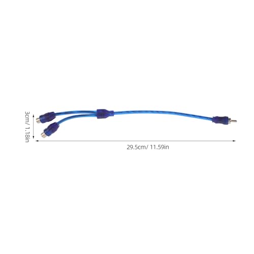 Divisor RCA de 1 Macho a 2 Hembras Cable Adaptador de Cobre para Audio 2