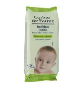 Toallitas húmedas para bebé, rostro y manos CORINE DE FARME 25 uds.