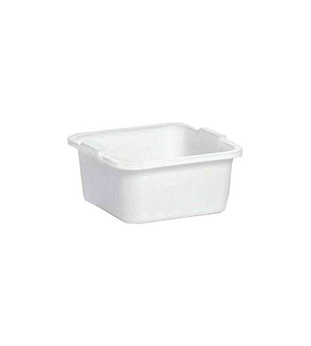 Stefanplast Barreño cuadrado de polietileno, blanco, 30 cm, polietileno