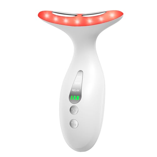 Facial & Neck Massager – Skin Firming, Wrinkle Reducer & Sculpting Tool | Portable LED Light Therapy for Face & Neck Care
