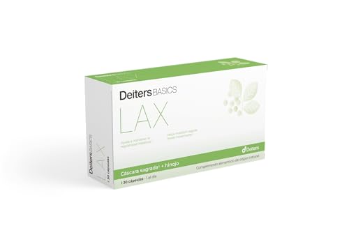 DEITERS - Basics Lax 30 Cápsulas, con Cáscara Sagrada e Hinojo, Laxante Natural para Estreñimiento, Mejora Tránsito Intestinal, Alivia Gases Intestinales