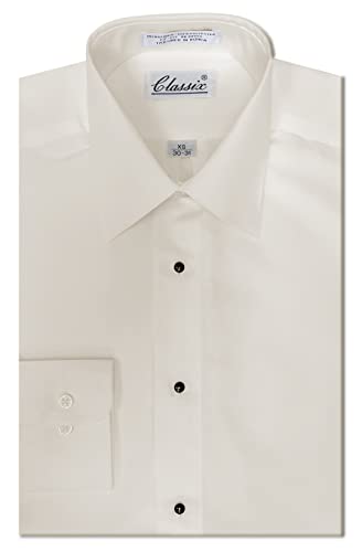 Men's Microfiber Tuxedo Dress Shirt Laydown Collar, Non Pleat