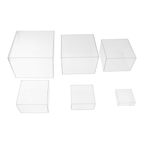 KESOTO 6 Pièces Boffet Boîte D'affichage en Acrylique pour La Fête d'anniversaire de La Nourriture