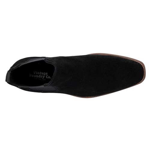 VINTAGE FOUNDRY CO. EST. 2014 Mens Evans Chelsea, Square Toe Boots, Polyester Lining, Flats Rubber Outsole 6