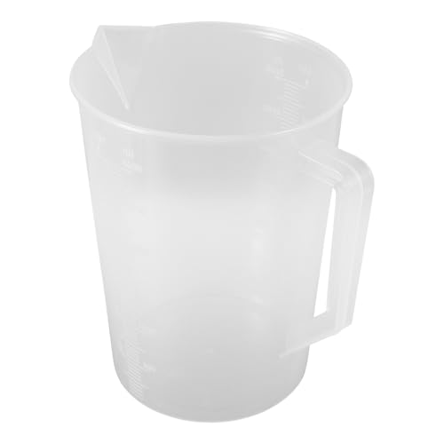 BESPORTBLE Messbecher Kunststoff 3000 ml mit Weiter Öffnung Klar Graduierter Flüssigkeitsbecher für Labor Küche und Industrie