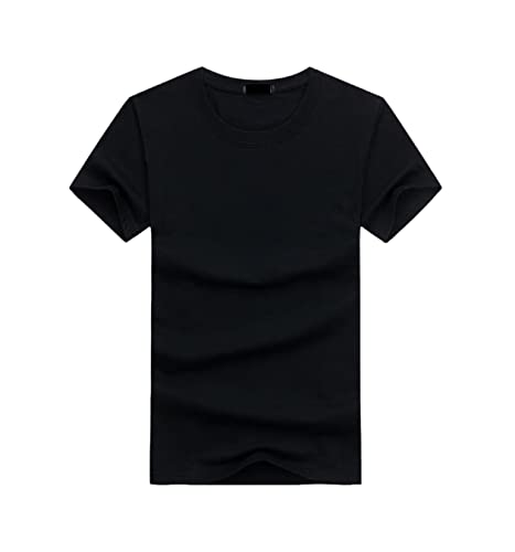T-shirt en coton premium pour homme noir coupe manches courtes S