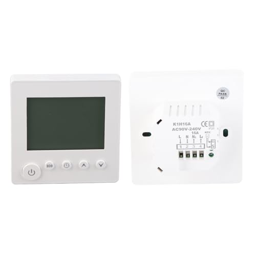 Plplaaoo Smart Programmable Thermostat with Large LCD Display – High-Precision Temperature Controller for Home Electric Heating Systems, Digital Thermostat with 16A AC Control (95-240V) by plplaaoo - Image 2