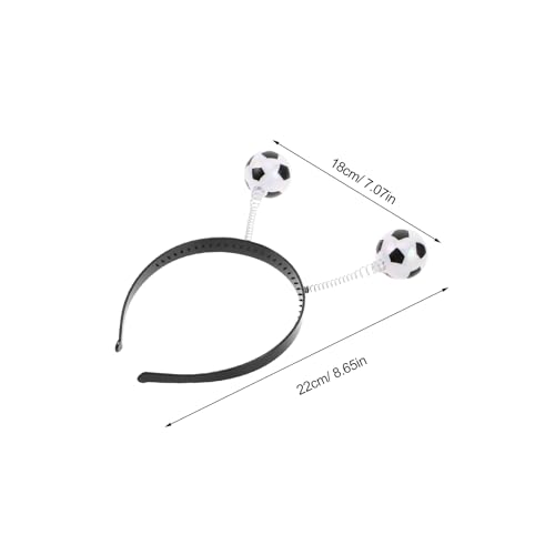 LOGOFUN 8pcs Cute Elastic Soccer Headbands Plastic Sport Ball Hair Hoop for Girls Party Decorations Fashionable Hair Accessories3