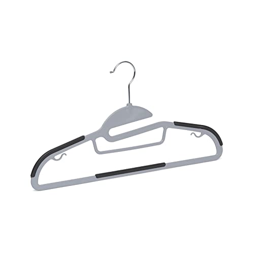 Amazon-Basics-Rubber-Coated-Plastic-Hangers-Pack-of-50-Gray