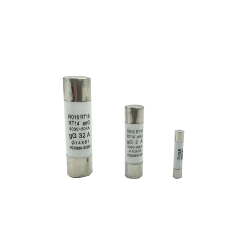 Elektryczne bezpieczniki ceramiczne, ceramiczne bezpieczniki sieciowe do użytku domowego, 10 sztuk, szybko wydmuchowe, 14x51 mm, 250 V, 1 A do 63 A, wiele amperów(10A)