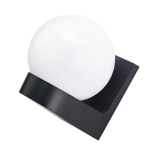 Applique murale extérieure TEHAUX au design sphérique noir et blanc en PC haute résistance