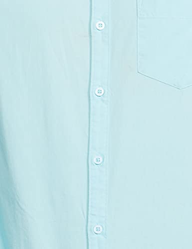 Image of Amazon Brand - Symbol Men's Solid Cotton Shirt | Chinese Collar | Casual | Plain | Full Sleeve | Summer-Regular Fit (Available in Plus Sizes)