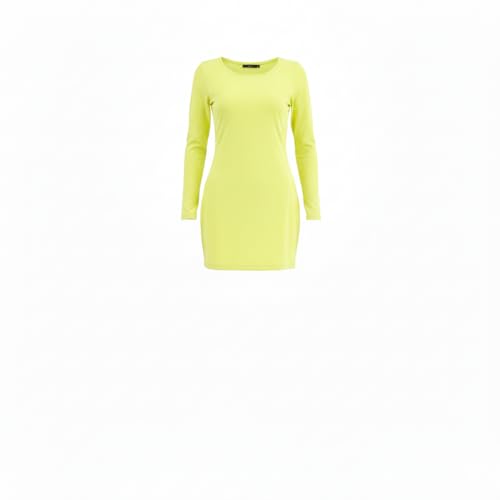 Image of Bedazzle Women's Pink Ribbed Bodycon Mini Dress Long Sleeve Wide Neck Slim Fit Stretch Knit Cocktail Party Casual Short Dress Style