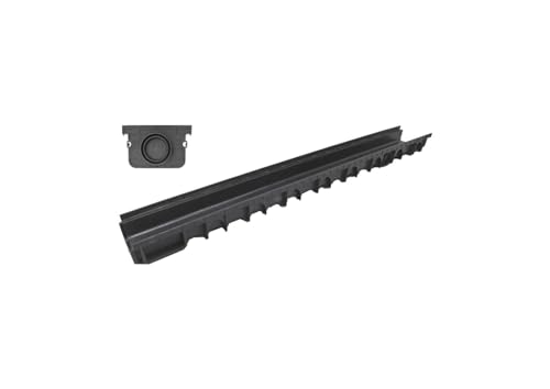 UTILFER CANALETTA DI SCOLO ABS NERA CARRABILI CON GRIGLIA - TUTTE LE MISURE (CON GRIGLIA ZINCATA CM 100 x 10 H 3.5)