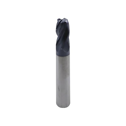 Image of 1 /2in Solid Carbide Corner Radius End Mill,30 Degree Helix-0.125inCorner Radius, 4 Flutes,AlTiN Coated Bits Tool for Medium Hardness Steel, Brass, Iron