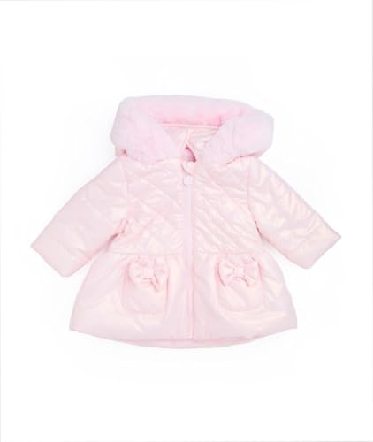 SIRRI Girls' Hooded Puffer Coat - Quilted Winter Jacket with Bow Details, Warm Outerwear for Toddlers3