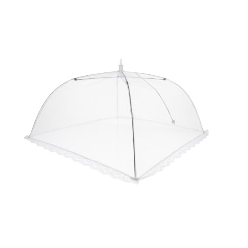 Protetor para Alimentos 50 x 50 | Proteção contra Insetos e Poeira | Tela de Nylon e com Acabamento em Renda