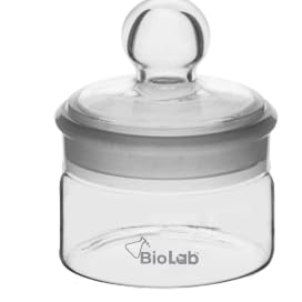 Laboratory Glass Storage Jar with Loop Handle Lid, Borosilicate 3.3, Low Form-image-40