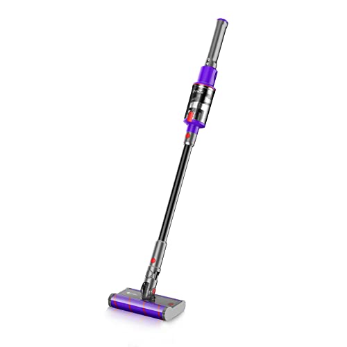 Umlo Dual Roller Cordless Vacuum Cleaner, 23Kpa Powerful Cordless Stick Vacuum, 360° Flexible Glides, Rechargeable Lightweight Cordless Vacuum Up To 45Min Runtime, For Floor, Tile, Low Pile Carpet #TOP3