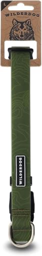 Image of Wilderdog Waterproof Dog Collar- Repels Water & Dirt - Large 17 inch-24 inch - Olive
