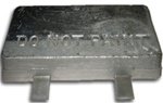 ZHS-42 - Zinc Anode Weld-on - 2.5 inches x 6 inches x 12 inches