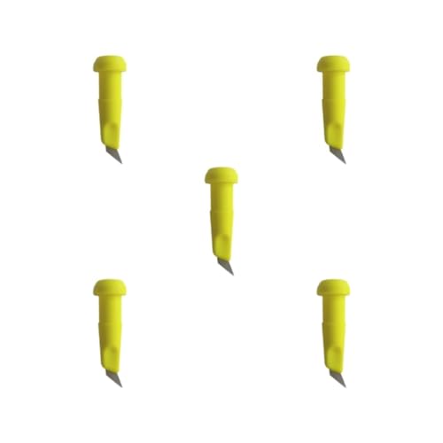Alpenstock - Juego de 5 bastones protectores de punta para marcha nórdica, senderismo, esquí, color amarillo, 8 cm