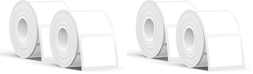 SUPVAN KATASYMBOL T50M Pro 2 Rouleaux d'étiquettes Thermiques Autocollantes Imperméables, 40 mm x 30 mm, 2 Rouleaux, 250 Pièces/Rouleau, Noir sur Blanc (Lot de 2)